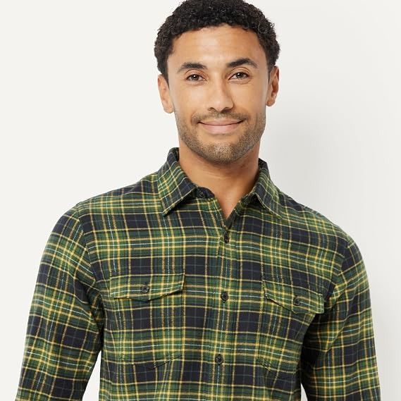 Green And Black Plaid Shirt